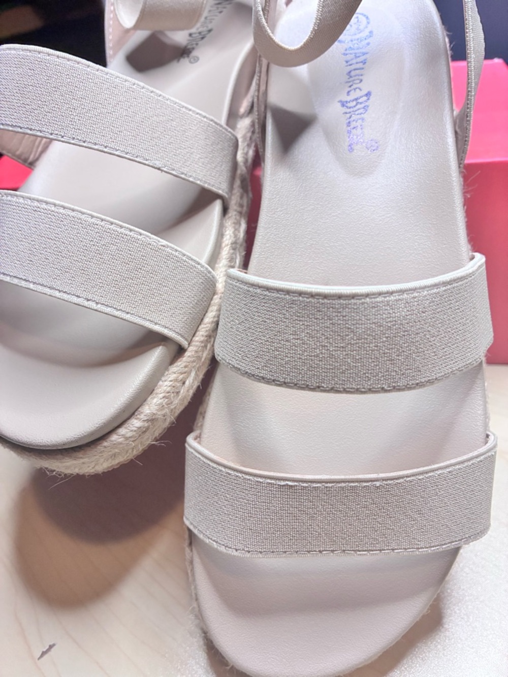 Nature Breeze Women's Neutral Strappy Espadrille Sandals - Light Beige